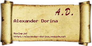Alexander Dorina névjegykártya