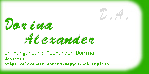 dorina alexander business card